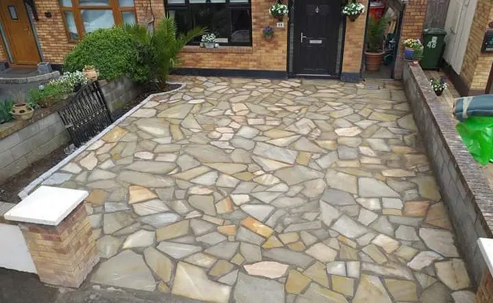 Natural stone installation