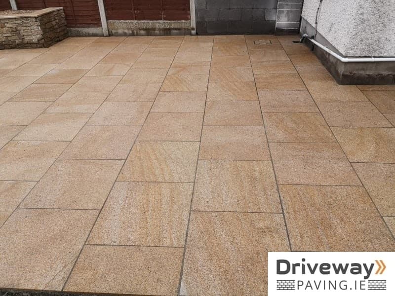 Yellow granite patio in Lucan, Co. Dublin